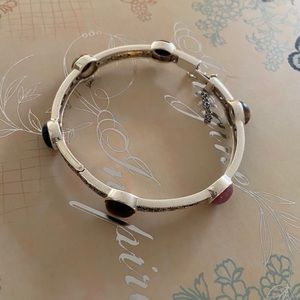 Silver marcasite bracelet with stones